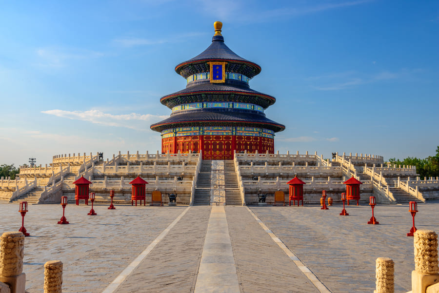 hermosa vista del Templo del Cielo en Pekin China