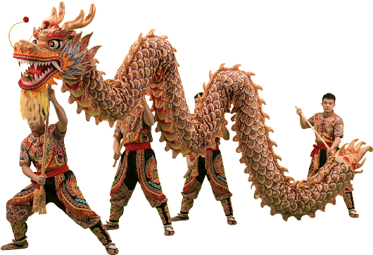 tradición folclórica china "danza del dragon chino"